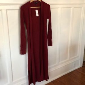 Brick red ankle length Duster
